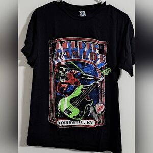 Louder Than Life Music Festival 2022 Black Graphic T-Shirt with Skeleton Design